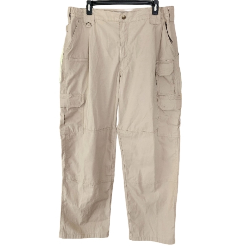 5.11 Tactical Mens Cargo Pants Khaki Beige Ripstop Size 38x30‎ Work Outdoor